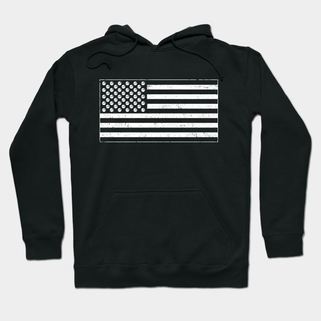 Death Stars and Stripes (White) Hoodie by DrMonekers